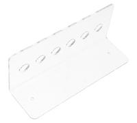 Mikikit 6-Slots Acrylic Wall Mounted Grooming Shear Holder Hairdressing Tools Organizer Space Saving Multifunctional Minimalist Style Practical Rack for Salon and Home