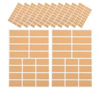 Mikikit 600pcs Blank Kraft Paper Oil Bottle Labels Stickers, Self-Adhesive Writable Printable Multi-use Food Storage and Tags, 5x2.5cm 7.6x2.5cm for Essential Oil Jars and Pantry