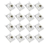 Mikikit 60pcs Roller Blind Ceiling Mount Bracket with Multifunctional Fit and Reliable Support, Plastic and Metal Window Blind Top Installation Clips Suitable for 9 to 12mm Track Width,