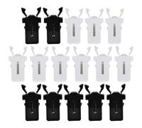 Mikikit 60pcs Universal Push-Button Trash Can Locks, Plastic Garbage Bin Replacement Buckles with Black White Clips, Sturdy Clip Latches for Kitchen and Bathroom Waste Bins