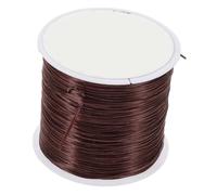 Mikikit 6mm Brown Elastic Wire for Hair Extensions Flexible Silicone Thread for Seamless Hair Styling Sturdy DIY Beading and Braiding String