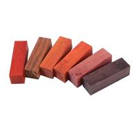 Mikikit 6pcs DIY Wood Pen Blanks for Turning, Unfinished Stabilized Wooden Craft Blocks, Random Color Handmade Wood Pen Material Kit for Woodworking Projects