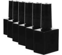 Mikikit 6pcs Empty Refillable Small Glass Gel Nail Polish Bottles for Black Gel Nail Polish for Storage and Organization