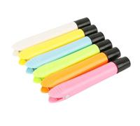 Mikikit 6pcs Magnetic Chalk Clips Pvc Chalk Holders Magnetic Adsorption Keeps Hands Clean Practical Covers for Classroom Use Suitable for Metal Surfaces Random Color