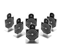Mikikit 6pcs Mini Metal Training Targets Set for - Small Sturdy Shooting Sports Accessories for Indoor and Outdoor Practice