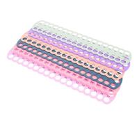 Mikikit 6pcs Multi-Hole Plastic Cross Stitch Thread Organizer Board, Large Colorful Embroidery Floss Holder for Daily Use and Reusable Stitching Storage