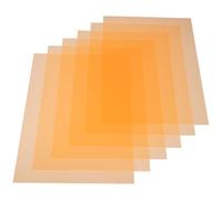 Mikikit 6pcs Orange Pvc Color Gel Light Diffuser Sheets for Photo Strobe Flash Light Improve Clarity Reduce Reading Frustration Suitable for Video