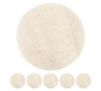 Mikikit 6pcs Round Face Loofah Scrub Pads Made of Natural Loofah, Portable and Resist Deformation for Deep Cleansing and Makeup Removal, for On-the-go Use and Travel