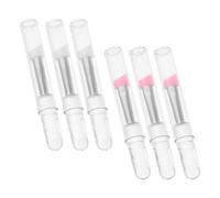 Mikikit 6pcs Silicone Eye Cream Applicator Brush Wide-angled Design with Caps Precise Application Curling Lashes for On-the-go Makeup Use