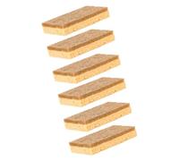 Mikikit 6pcs Sisal Wood Pulp Cleaning Sponges Set Large Kitchen Scrubber Towels for Dishwashing and Bowl Cleaning Sturdy Home Kitchen Sponge Pads
