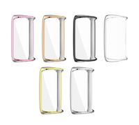Mikikit 6pcs Tpu Full-coverage Watch Protection Case with Screen Protector for Luxe Smartwatch, Soft Flexible Shell in Gold, Silver, Pink, Rose Gold, Black, Compatible with Daily Wear