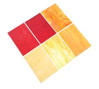 Mikikit 6pcs Water Ripple Texture Colored Mica Glass Sheets for DIY Crafts and Creating Stained Glass Art, Decorative Mosaic Tiles for Cathedral Church Projects