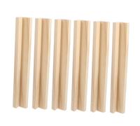 Mikikit 6pcs Wooden English Alphabet Base Domino Displaying Holder Wooden Domino Rack for Board Game Accessories