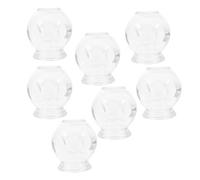 Mikikit 7pcs Glass Cupping Set for Body Massage, Thickened Glass Material with Vacuum Suction Function to Increase Blood Flow and Activate Muscles, for Home Therapy