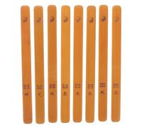 Mikikit 8pcs Chinese Divination Bamboo Sticks Set with Three-line Trigrams Engraved, Traditional Fortune Telling Tools for Cultural Games and Party Favors