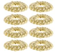 Mikikit 8pcs High Elastic Braided Hair Ties Wigs Elastic Hairband Ponytail Holder Wraps Hair Accessories for Women Teens Girls Dancers Parties