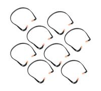 Mikikit 8pcs Lightweight Black Silicone with Band for Noise Reduction and Preventing Tinnitus, Comfortable for High-Speed Trains and Falling Asleep