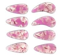 Mikikit 8pcs Medium Guzheng Finger Picks Purple Gradient High Polymer False Nails Protective Instrument Picks for Guzheng Practice and Performance Random Color