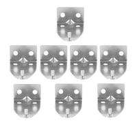 Mikikit 8pcs Metal Blind Holder Hooks for Vertical and Mini Blinds with Hold Down Brackets Suitable for Patio Doors and Window Shades