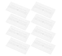 Mikikit 8pcs Replacement Glass for Call Point Emergency Break Glass Plate Heat Resistant Alarm Switch Cover Easy Installation Visibility for Indoor Public Areas