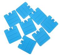 Mikikit 8pcs Reusable Ice Packs for Cooler and Lunch Boxes, 100ml Blue Plastic Ice Blocks Longterm Performance and Rapid Cooling for Camping and Hot Summer Days