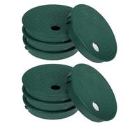 Mikikit 8pcs round Plastic Valve Box Cover Lid with Antislip Pattern for Garden Pathway and City Parks, Flush Installation, Withstands Outdoor Pressure, Protective Lid for Sprinkler
