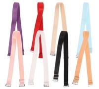 Mikikit 8pcs Stainless Steel Bra Straps Decorative Replacement Shoulder Support Adjustable Strap Clips for Women, Comfortable Cloth and Metal Material Snug Fit for Everyday Wear