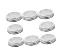 Mikikit 8pcs Stainless Steel Sprouting Mesh Lids for Wide Mouth Jars Breathable Screen Covers for Indoor Seed Germination Broccoli Beans Growing Kit with Improved Airflow and Drainage