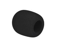 Mikikit 8pcs Thick Black Microphone Sponge Covers Replacement Cushions Windscreens for Stage, Studio, and Live Performance Accessories