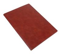 Mikikit A4 Magnetic Pu Leather Document Folder, Business Portfolio Organizer with Resume Holder, Office File Storage Board for Meeting and Interview Use, Brown