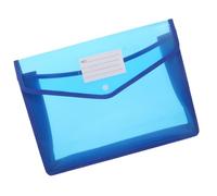 Mikikit A4 Waterproof Document Bag with Snap Closure 2pcs Set Blue File Organizer Folder Office High Capacity Document Holder for Business and Home Use