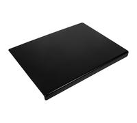 Mikikit Acrylic Non Slip Cutting Board with Lip, Thick Stable Black Perspex Chopping Board for Kitchen Countertop Preparing Fruits and Cooked Foods