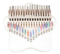 Mikikit Acrylic Thumb Piano 17-key Kalimba Finger Piano with Tuning Hammer Portable Musical Instrument for Beginners and Home Use