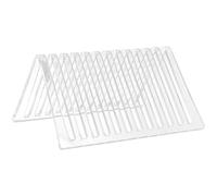 Mikikit Acrylic Triangle Vinyl Record Storage Rack with Modern Design for Table Use, Space Saving and Keeps Desk Neat and Tidy, Suitable for CD and Vinyl Record Display