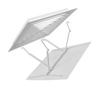 Mikikit Adjustable Air Conditioners Deflector Central Air Conditioners Windshield White Stainless Steel Abs Plastic Practical Protect from Direct Blow for Office and Home Use