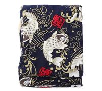 Mikikit Adjustable Cotton Flute Storage Bag with Koi Fish Print, Protective Dust Cover Pouch for Wind Instruments, Music Instrument Accessory Suitable for Travel and Storage