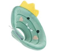 Mikikit Adjustable Soft Cat Cone Collar Small Size with Green Dinosaur Pattern, Anti-scratch Protective Pet Neck for Post-surgery and Licking Prevention