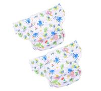 Mikikit Adult Cloth Diapers and Large Diaper Pocket 2pcs with Adjustable Closure Washable Polyester Reusable Underwear Maximum Coverage for Daily Use