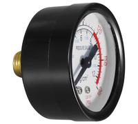 Mikikit Air Compressor Pressure Gauge 1/4 Bspt Vertical Dial with Iron and Plastic Construction, Easy Reading and Convenient for Transportation, Pressure Measure Tool for Industrial Use