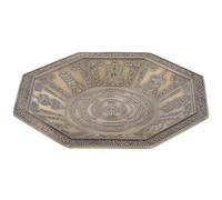 Mikikit Alloy Incense Burner and Buddhist Offering Plate with Craftsmanship Decoration for Exorcising Evil Spirits, Simple Styling Design, for Traditional Home Worship and Fragrance