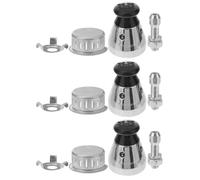 Mikikit Aluminum Alloy Pressure Cooker Valve Kit 12pcs - Includes Relief Valves, Pipes, Anti-Blocking Covers Clips - Replacement Pressure Cooker Accessories for Safe Steam Release