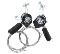 Mikikit Aluminum Thumb Shifter Cable Pair for Bikes, Split Stem Mount Gear Control with Cable, Compatible with Pit Bike and Motorcycle Throttle, Suitable for Cycling and Outdoor Use