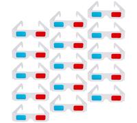 Mikikit Anaglyph 3 Paper Red Blue 40pcs Lightweight Foldable for Birthday and Movie Viewing Three-dimensional Films and Games