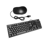 Mikikit Arabic Character Keyboard and Mouse Combo Wired USB Keyboard Number Pad Plug and Play for Office Home Cafe Computers Simple and Practical Design