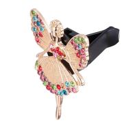 Mikikit Aromatherapy Air Freshener Clip Car Perfume Clip Creative Fashion Plastic Metal Clamp Beautiful Seven Color Design for Car Interior Decoration and Trip