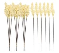 Mikikit Artificial Ears Beige 24pcs Silk Flower Decoration with Vivid Look and Natural Atmosphere Simulated Ear for Home and Office Decoration