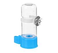 Mikikit Automatic Bird Water Dispenser Blue Water Container with Feeder for Parrots, Pigeons, Quails, Suitable for Bird Cages and Aviaries