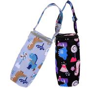 Mikikit Baby Bottle Thermal Sleeve 2pcs for Milk Bottles, Stroller | 300d Oxford Cloth with Cotton and Tin Layers, Easy-clean Design, Clip on Bag or Pram Use
