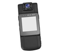 Mikikit Back Clip Camera Portable Sports Camera with Audio Lightweight Black Abs Outdoor Use Rotatable Lens 1.54 Inches Screen 170° Wide Angle 1000mah Battery Capacity