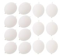 Mikikit Balloons for Tail Connected Latex White 12 Inch 100pcs Quick Balloon Arrangement and Custom Decor with Unique Style Wedding Birthday Party Decorations